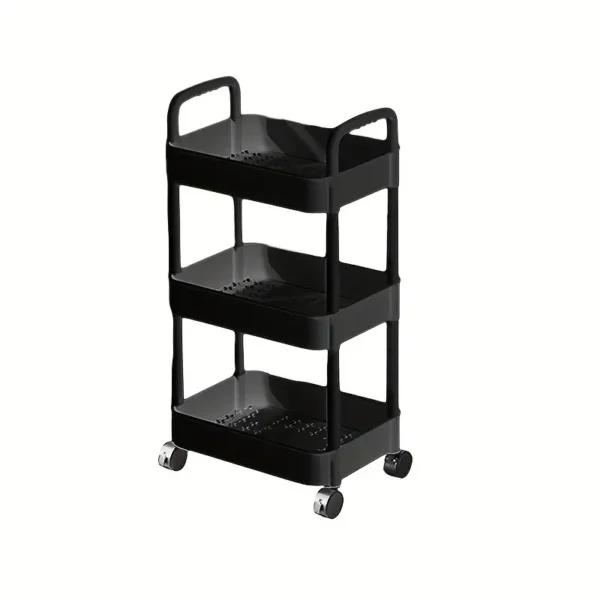 CARRITO ORGANIZADOR 3 NIVELES NEGRO PLASTICO - Imagen 2