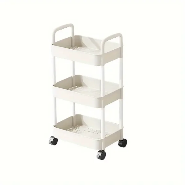 CARRITO  ORGANIZADOR 3 NIVELES BLANCO PLASTICO