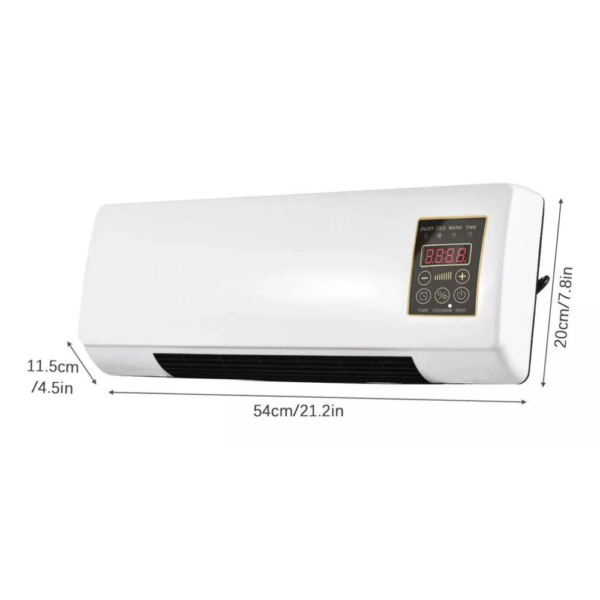 CALEFACTOR  CON  VENTILADOR  DE PARED  1800W Portatil - Imagen 3