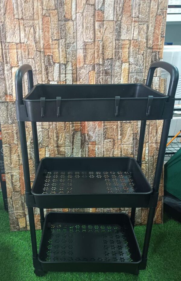 CARRITO ORGANIZADOR 3 NIVELES NEGRO PLASTICO - Imagen 5