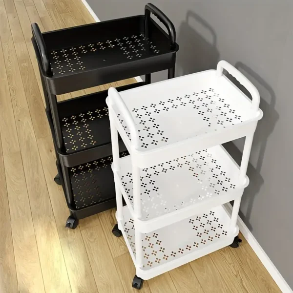 CARRITO  ORGANIZADOR 3 NIVELES BLANCO PLASTICO - Imagen 2