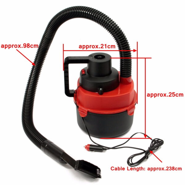 ASPIRADORA PARA AUTO 12 CON TOBO ROJA - Imagen 2