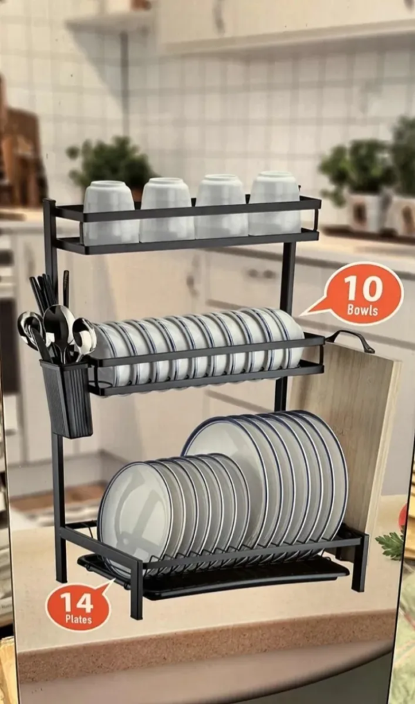 ESCURRIDOR DE PLATOS 3 NIVELES PREMIUM