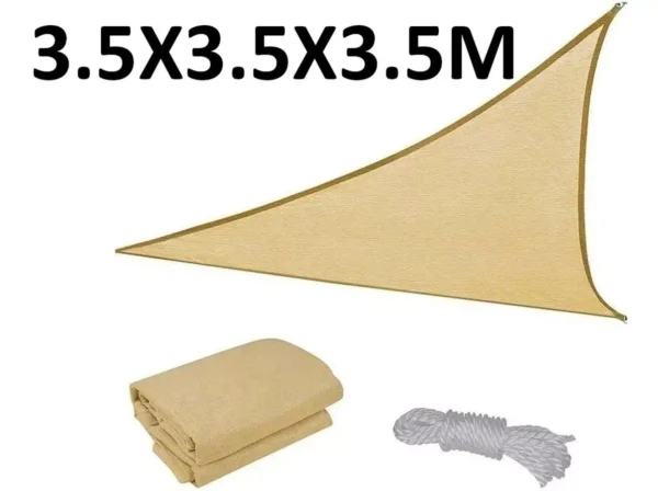 CARPA LONA / VELA MALLA TRIANGULAR 3.5M X 3.5M X 3.5M MODELO 48109 - Imagen 2