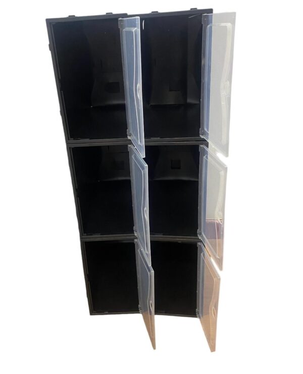 PACK DE 6 CAJAS ORGANIZADORAS DE ZAPATOS NEGRA - Imagen 2