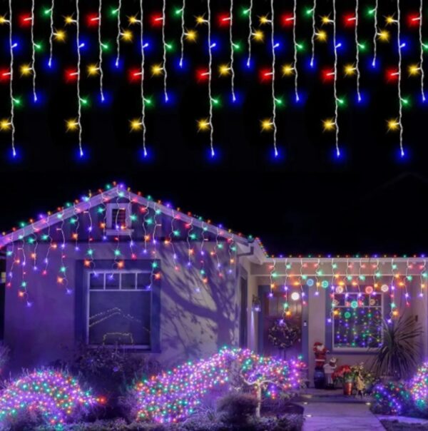 CASCADA NAVIDAD ELECTRICA 4M MULTICOLOR