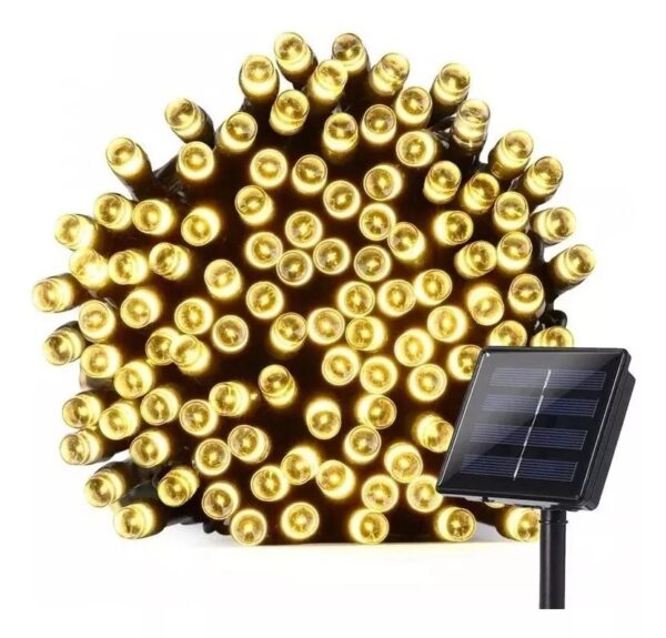 LUZ LED DE NAVIDAD SOLAR DE 11M CALIDA