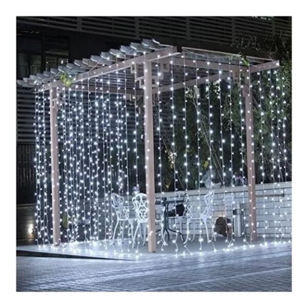 CORTINA DE NAVIDAD 3 x 2 BLANCA 1141