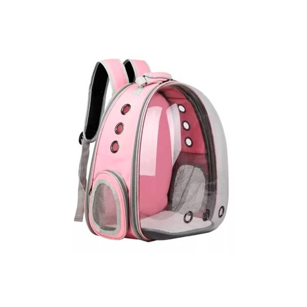 MOCHILA DE MASCOTA MODELO A COLOR ROSADO