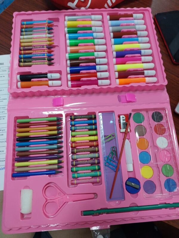 SET DE ARTE DE 86 PIEZAS AZUL - Imagen 2
