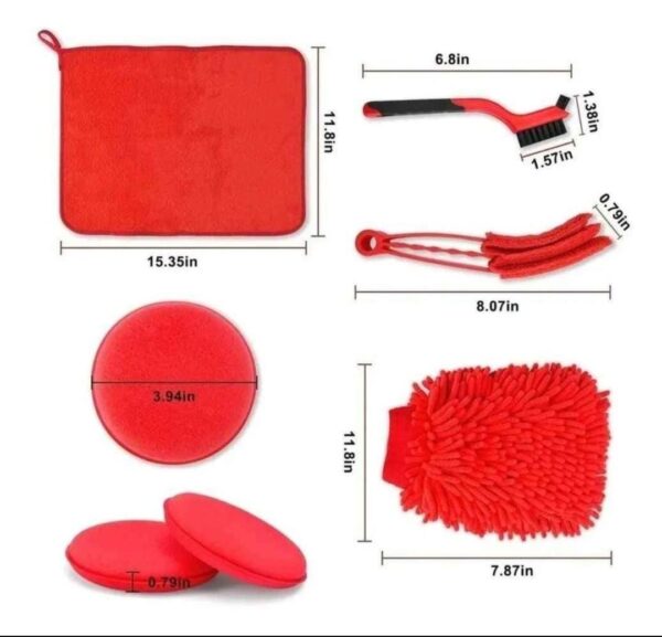 KIT DE LIMPIEZA PARA AUTO DE 18 PIEZAS MODELO 3128 - Imagen 6