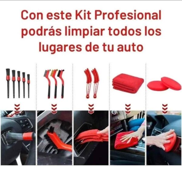 KIT DE LIMPIEZA PARA AUTO DE 18 PIEZAS MODELO 3128 - Imagen 3