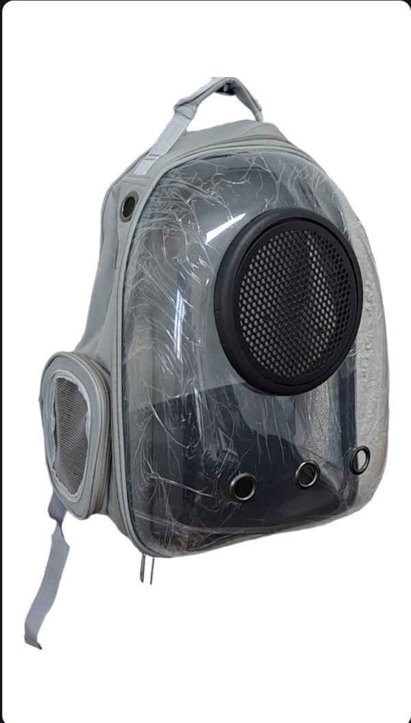 MOCHILA DE MASCOTA COLOR GRIS MODELO NUEVO - Imagen 2