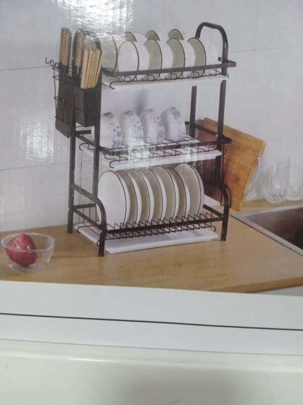 ESCURRIDOR TRES NIVELES DE ACERO KITCHEN RACK - Imagen 2