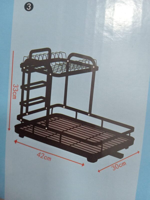 ESCURRIDOR DE ALUMINIO 2 NIVELES MJ 2042 - Imagen 3