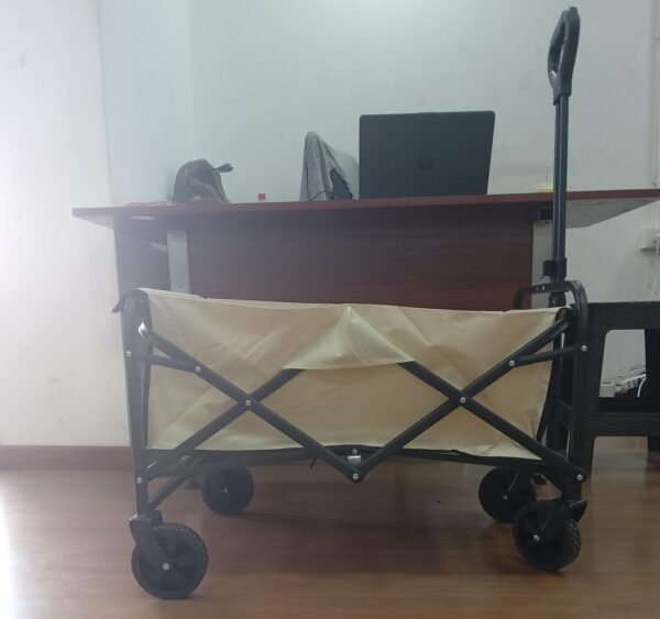 CARRITO MULTIFUNCIONAL PLEGABLE BEIGE PEQUEÑO - Imagen 2