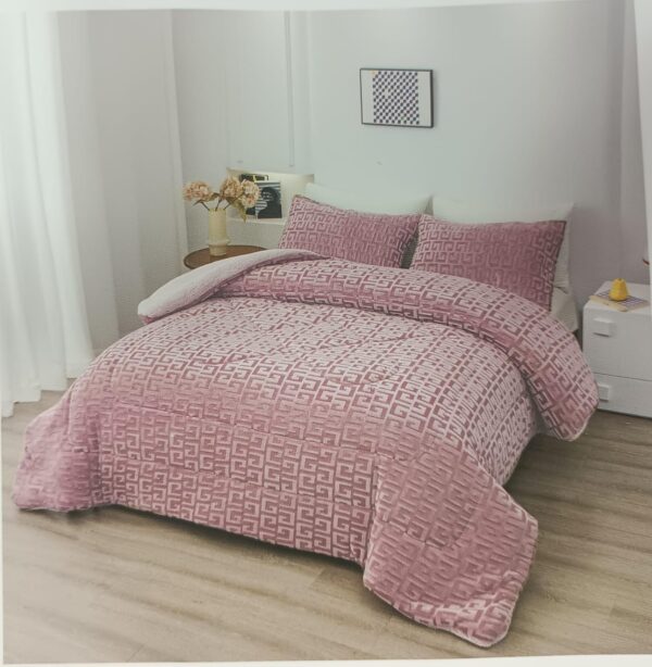PLUMON CON CHIPORRO 2 PLAZA ROSADO DE 2.20 X 2.44