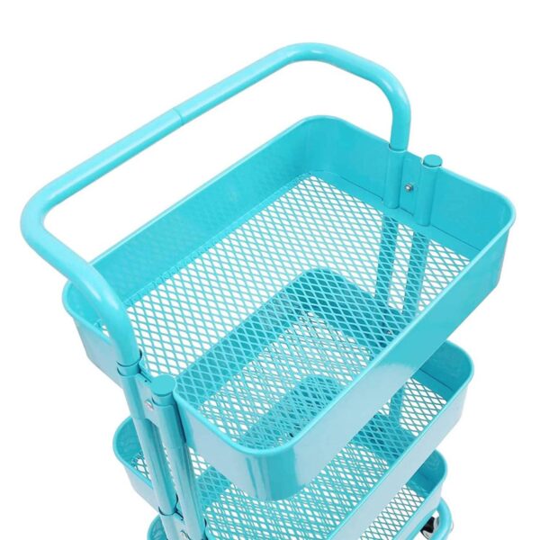 CARRITO DE METAL CON ASA AZUL - Imagen 3