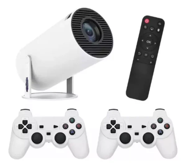 Proyector De Video + 2 Controles Y Video Juegos 4k Hd Retro