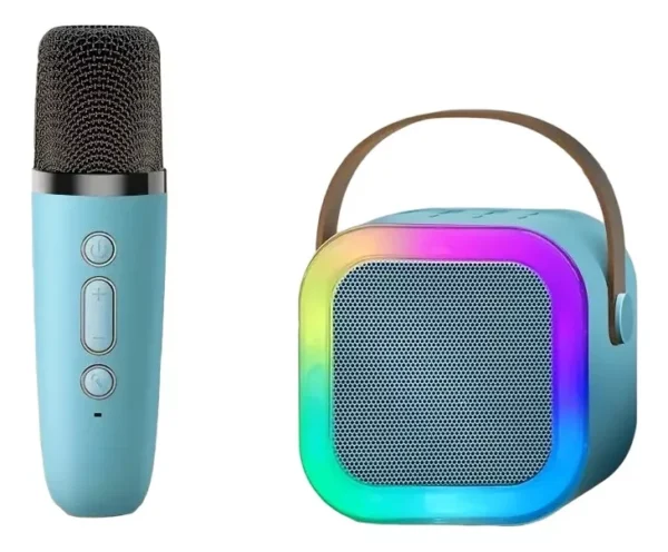 MINI PARLANTE CON MICROFONO K12 BLUETOOTH COLOR AZUL
