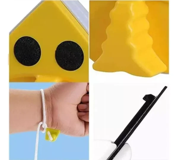 Limpia Vidrio Magnético Para Ventanas Y Puertas Triangular - Imagen 2