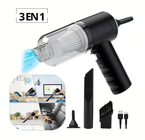 MINI ASPIRADORA PORTATIL RECARGABLE 3 EN 1